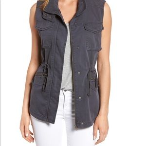 Caslon Utility Vest, blue/grey